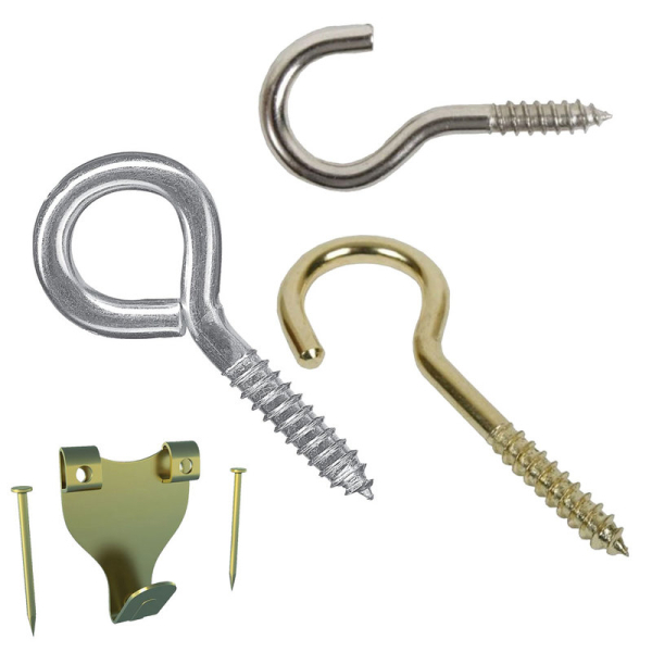 Screw Eyes, Screw and Picture Hooks